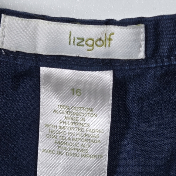 LIZGOLF Navy Blue Embroidered Palm Tree Print Golf Tennis Pickle Ball Skort 16 - Picture 2 of 14